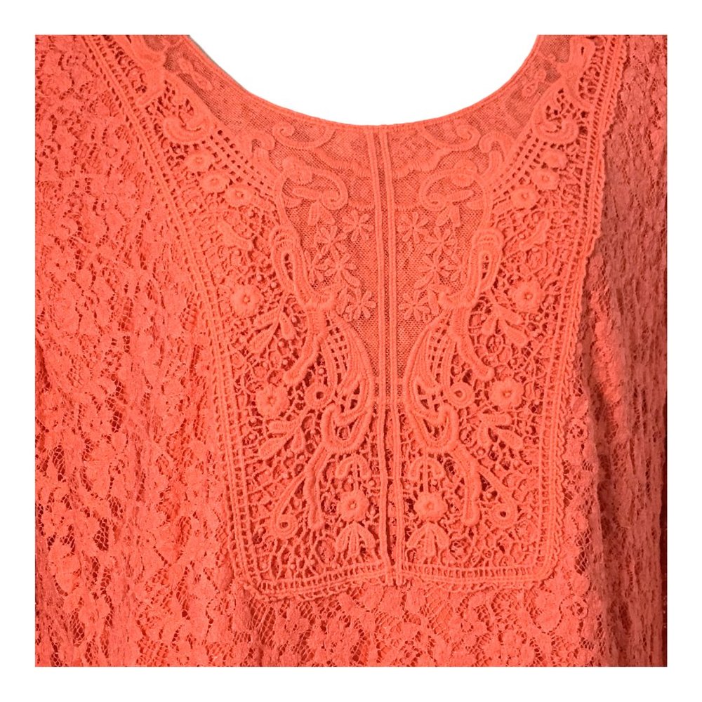 Peck & Peck Coral Lace Scoop Neck Tunic - Picture 7 of 11